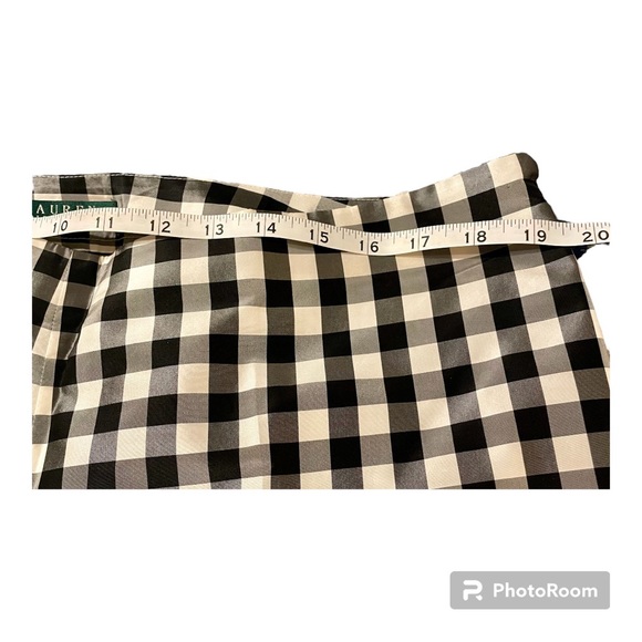 Ralph Lauren green label silk gingham pants - size 14 - these are holiday ready! - Picture 5 of 5